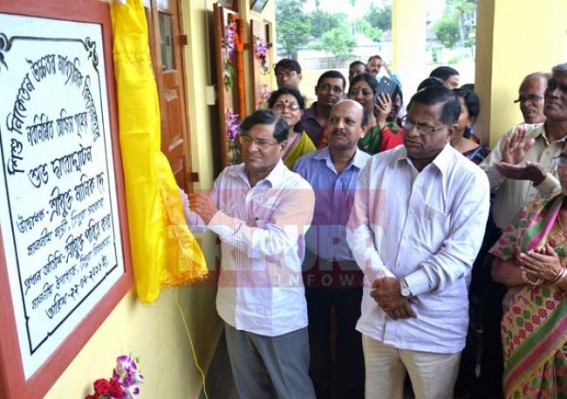Tripuraâ€™s education system has shattered drastically yet Ministers are never tired of making tall claims, Minister Manik Dey inaugurates new office building of Sishu Niketan HS School
